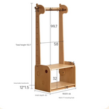 Beech, Solid Rubberwood Children's Coat Rack
