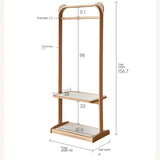 Beech Solid Wood Kids Floor Hanger