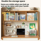 Beech Solid Wood Bookshelf Integrated Children's Desk.