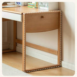 Beech Solid Wood Bookshelf Integrated Children's Desk.