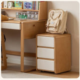 Beech Solid Wood Bookshelf Integrated Children's Desk.