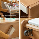 Beech Solid Wood Bookshelf Integrated Children's Desk.