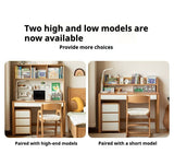Beech Solid Wood Bookshelf Integrated Children's Desk.