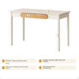 Rubber Solid Wood Cream Style Children's Writing Desk.