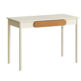 Rubber Solid Wood Cream Style Children's Writing Desk.