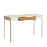 Rubber Solid Wood Cream Style Children's Writing Desk.