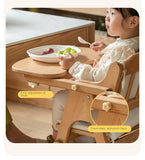 Beech Solid Wood Baby Lifting Dining Chair.