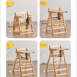 Beech Solid Wood Baby Lifting Dining Chair.