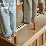 Beech solid wood children's guardrail bed with light