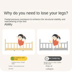 Beech solid wood children's guardrail bed with light