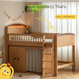 Beech Solid Wood Children's with Light Guardrail Bed