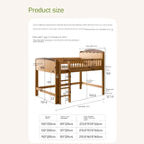 Beech Solid Wood Children's with Light Guardrail Bed