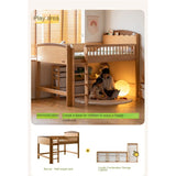 Beech Solid Wood Children's with Light Guardrail Bed