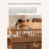 Beech Solid Wood Children's with Light Guardrail Bed