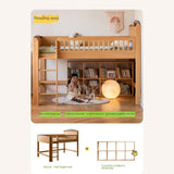 Beech Solid Wood Children's with Light Guardrail Bed