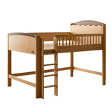 Beech Solid Wood Children's with Light Guardrail Bed