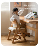 Beech Solid Wood Kid's Adjustable Elevating Chair.
