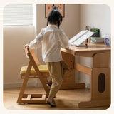 Beech Solid Wood Kid's Adjustable Elevating Chair.
