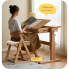 Beech Solid Wood Kid's Adjustable Elevating Chair.