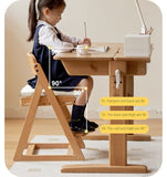 Beech Solid Wood Kid's Adjustable Elevating Chair.