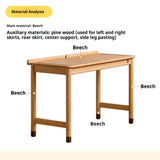 Beech Solid Wood Children's Learning Desk.