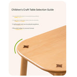 Beech Solid Wood Handmade Children's Table