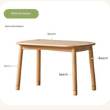 Beech Solid Wood Handmade Children's Table