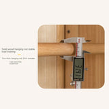 Oak, Solid Rubberwood Kids Sliding Door Wardrobe