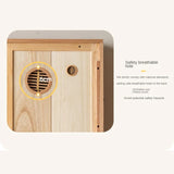 Oak, Solid Rubberwood Kids Sliding Door Wardrobe