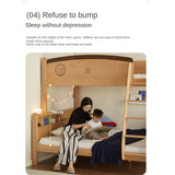 Beech Solid Wood Children's Storage Bunk Bed