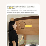 Beech Solid Wood Children's Storage Bunk Bed