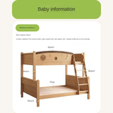Beech Solid Wood Children's Storage Bunk Bed