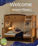 Beech Solid Wood Children's Storage Bunk Bed