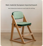 Beech Solid Wood Children's Study Chair.