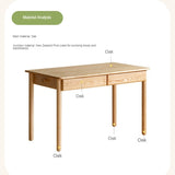 Oak, Beech Solid Wood Children's Ctudy Desk Bookshelf Integrated