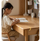 Oak, Beech Solid Wood Children's Ctudy Desk Bookshelf Integrated