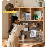 Oak, Beech Solid Wood Children's Ctudy Desk Bookshelf Integrated