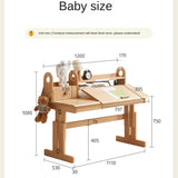 Beech Solid Wood Children's Study Table.