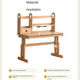 Beech Solid Wood Children's Study Table.