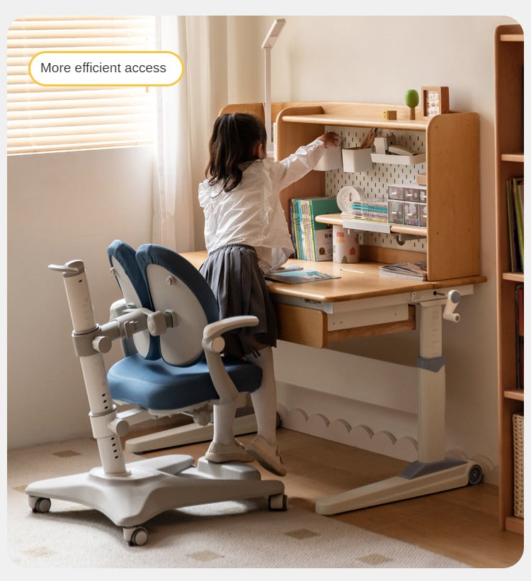 Beech Solid Wood Children's Raised and Lowered Study Table – WEHOMZ