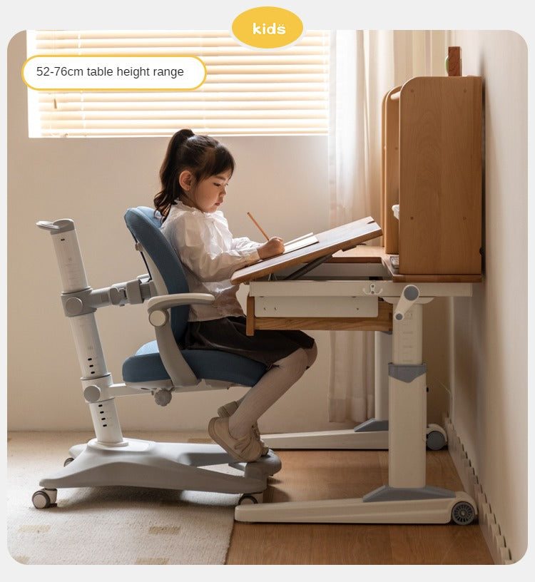 Beech Solid Wood Children's Raised and Lowered Study Table – WEHOMZ