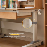 Beech Solid Wood Children's Raised and Lowered Study Table