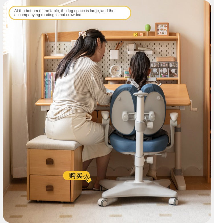 Beech Solid Wood Children's Raised and Lowered Study Table – WEHOMZ