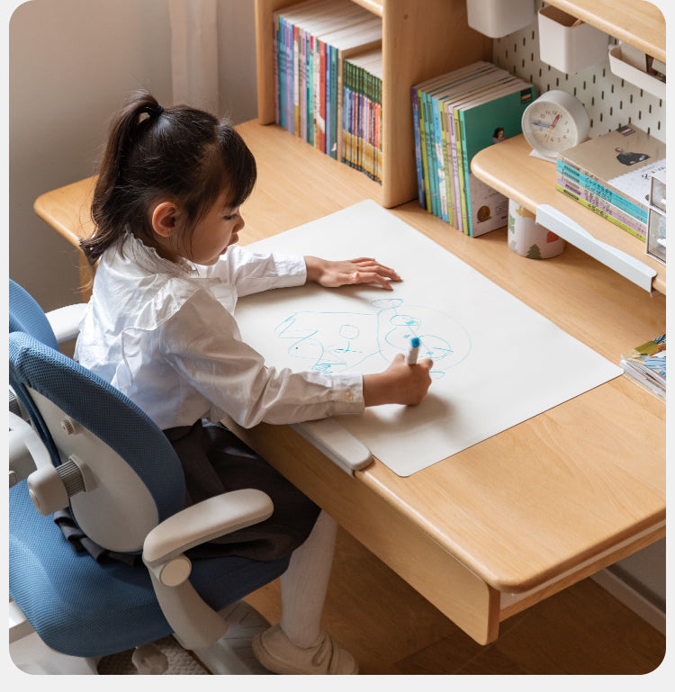 Beech Solid Wood Children's Raised and Lowered Study Table – WEHOMZ