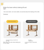 Beech Solid Wood Children's Raised and Lowered Study Table