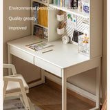 Poplar Solid Wood Cream Style Bookshelf Integrated Table