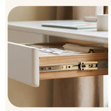Poplar Solid Wood Cream Style Bookshelf Integrated Table