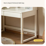 Poplar Solid Wood Cream Style Bookshelf Integrated Table