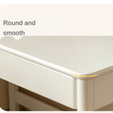 Poplar Solid Wood Cream Style Bookshelf Integrated Table