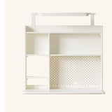 Poplar Solid Wood Cream Style Bookshelf Integrated Table